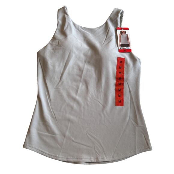 32 Degrees Cool Women’s  Pearl Blue Soft Fabric with Built-In-Bra Top Medium - Picture 4 of 6